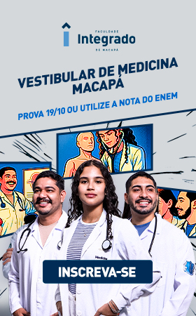 Banner mostrando Médicos de jaleco com a frase "Faça o vestibular de medicina Macapá"